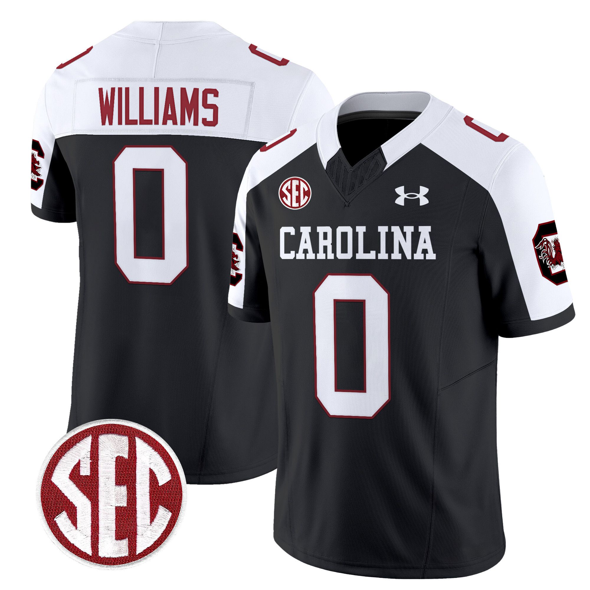 Men South Carolina Gamecocks #0 Williams Black 1980 Throwback Vapor Limited 2024 NCAA Jersey style 1->ncaa teams->NCAA Jersey